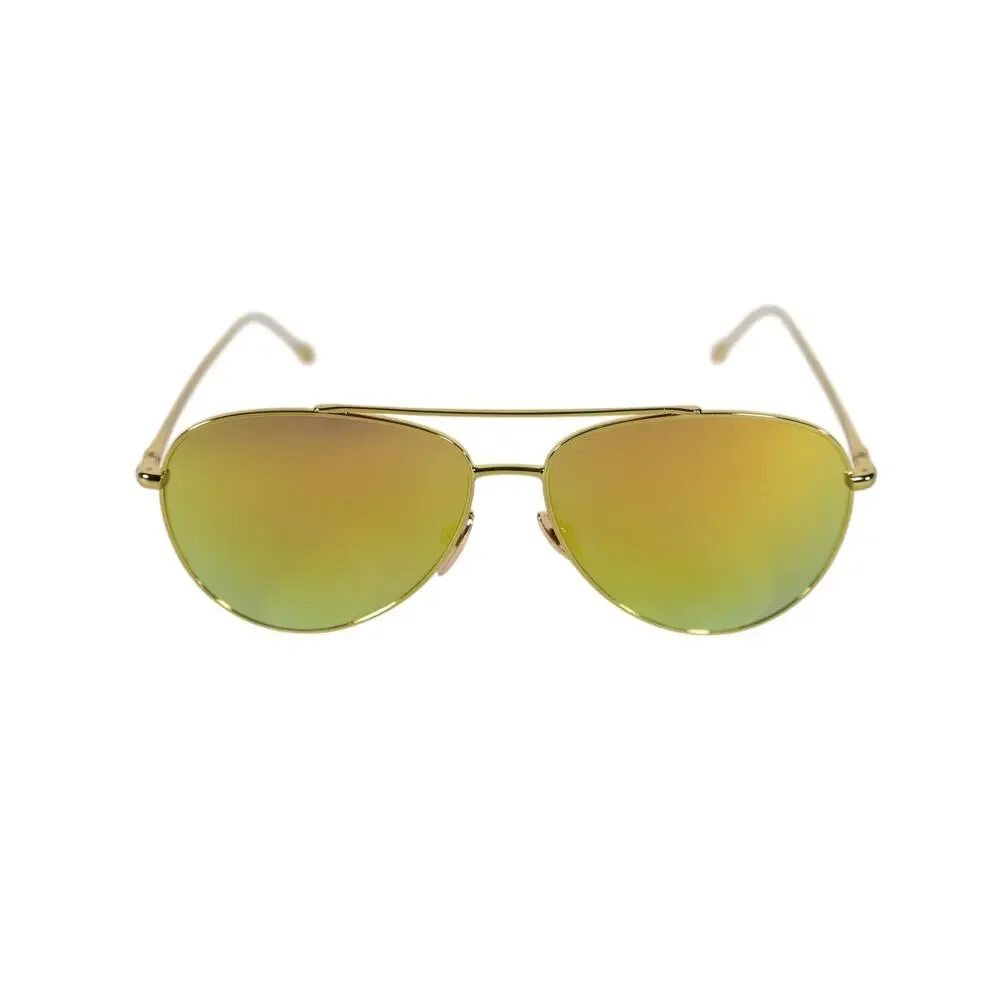 Isabel Marant Metal Aviator Sunglasses - Yellow Gold / Yellow Mirror - NWT